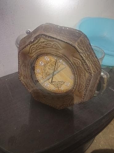 Настенные часы с резным орнаментом (октагональная форма). Корпус с at lalafo.kg Настенные часы с резным орнаментом (октагональная форма). Корпус с