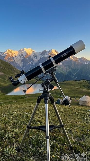 Телескоп Celestron Deluxe 80EQ - Оптическая схема: рефрактор at lalafo.kg Телескоп Celestron Deluxe 80EQ - Оптическая схема: рефрактор