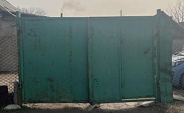 Секциялык дарбазалар: Металлические распашные ворота с калиткой - Конструкция lalafo.kg да — 1 Секциялык дарбазалар: Металлические распашные ворота с калиткой - Конструкция — 1