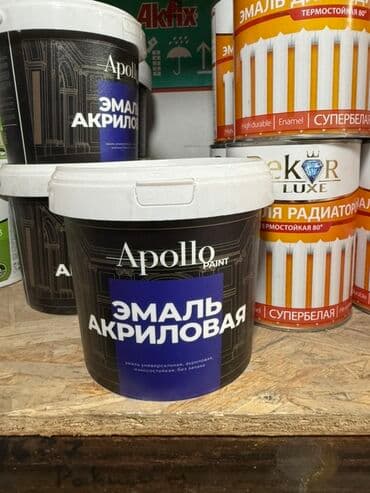 эмаль для ванны: Акриловая эмаль Apollo Paint - Тип: универсальная акриловая эмаль - at lalafo.kg — 1 эмаль для ванны: Акриловая эмаль Apollo Paint - Тип: универсальная акриловая эмаль - — 1