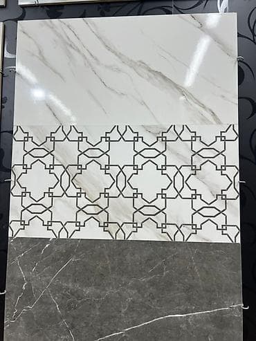 Керамическая плитка прямоугольной формы с комбинированным дизайном at lalafo.kg Керамическая плитка прямоугольной формы с комбинированным дизайном