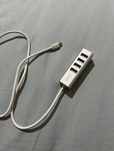 USB-хаб Hoco с 4 портами USB-A - Подключение к устройству: USB-C (на at lalafo.kg USB-хаб Hoco с 4 портами USB-A - Подключение к устройству: USB-C (на