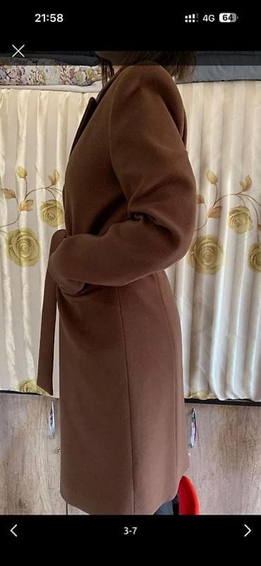 Женское пальто, цвет теплый коричневый (терракотово‑шоколадный). - at lalafo.kg Женское пальто, цвет теплый коричневый (терракотово‑шоколадный). -