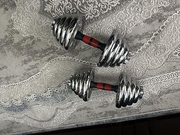 Разборные хромированные гантели с резьбовыми грифами Вес гантель at lalafo.kg Разборные хромированные гантели с резьбовыми грифами Вес гантель