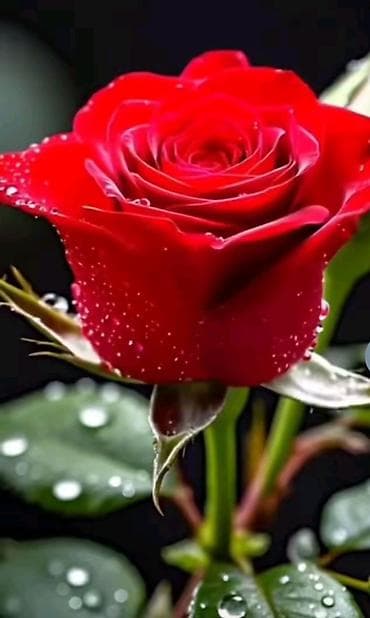 Роза красная (сорт чайно-гибридной группы) - Классический бархатистый at lalafo.kg Роза красная (сорт чайно-гибридной группы) - Классический бархатистый