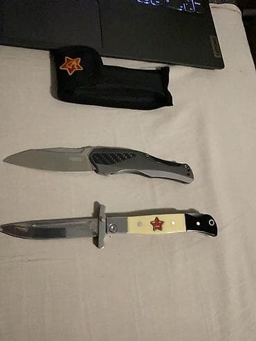 Набор из двух складных ножей Состав: - Складной нож с серо‑черной at lalafo.kg Набор из двух складных ножей Состав: - Складной нож с серо‑черной