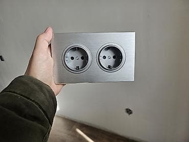 Розетка, С заземлением, Встроенные, 2 гнезда at lalafo.kg Розетка, С заземлением, Встроенные, 2 гнезда