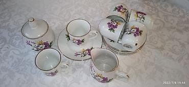 Кофейный сервиз на 6 персон 14 предметов: 6 чашек - диаметр 5,5 см at lalafo.kg Кофейный сервиз на 6 персон 14 предметов: 6 чашек - диаметр 5,5 см