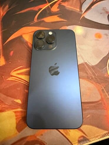 IPhone 15 Pro Max, Б/у, 256 ГБ, Blue Titanium, Зарядное устройство, Защитное стекло, Чехол, 86 % at lalafo.kg IPhone 15 Pro Max, Б/у, 256 ГБ, Blue Titanium, Зарядное устройство, Защитное стекло, Чехол, 86 %