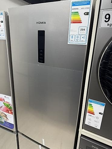 Холодильник KONKA KRF-378SD, серебристый металл. - Класс at lalafo.kg Холодильник KONKA KRF-378SD, серебристый металл. - Класс