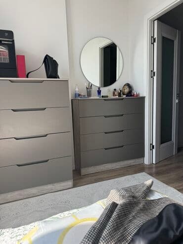 дрова береза: Комод для одежды, С зеркалом, цвет - Серый at lalafo.kg — 1 дрова береза: Комод для одежды, С зеркалом, цвет - Серый — 1