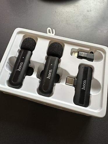 HOCO L20A Dual-Mic — беспроводной мини‑набор цифровых микрофонов - at lalafo.kg HOCO L20A Dual-Mic — беспроводной мини‑набор цифровых микрофонов -