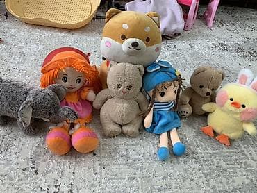 Продаю мягкие игрушкимишкаслоник,куколки 2 шткошечкасобачка и at lalafo.kg Продаю мягкие игрушкимишкаслоник,куколки 2 шткошечкасобачка и