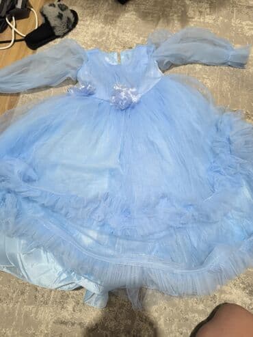 Детское платье, цвет - Голубой at lalafo.kg Детское платье, цвет - Голубой