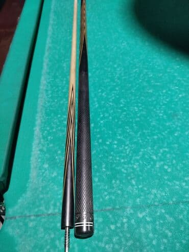 Разборный кий для бильярда - Двухсоставной: турняк с металлической at lalafo.kg Разборный кий для бильярда - Двухсоставной: турняк с металлической